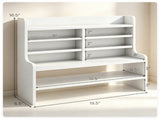 6-Tier Wooden Desktop Organizer, Adjustable Removable Shelves Craft Storage Rack with Anti-Fall 13638120