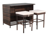 Bar Table And Bar Stool Three-Piece Set Brown Gradient 56323534