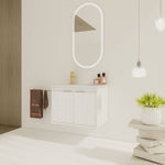 ZUN 24 Inch Wall Mounted Bathroom Vanity With SInk, Soft Close Doors, For Small Bathroom 07384471