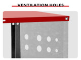 Chicken Nesting Boxes, 8 Compartment Metal Poultry Nest Box Wall Mount for Chickens Hens Ducks, Red 48265147