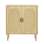 ZUN Kitchen storage cabinets with rattan decorative doors, buffets, wine cabinets, dining rooms, W1162127385