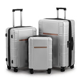 Luggage Expandable Suitcase PCABS 3 Piece Set with TSA Lock Spinner 67748170