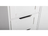 Storage Bathroom Cabinet, 2 Doors 5 Drawers Bathroom Cabinet, White 13184001