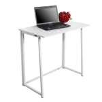 ZUN Simple Collapsible Computer Desk White 29521212