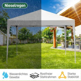 3 x 3m Practical Waterproof Right-Angle Folding Tent White 26721107