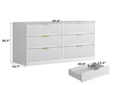 Modern 6-Drawer Dresser, Chest of Drawers for Bedroom, Living Room, Hallway, and Entryway - Large W409P307526