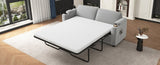 72.8" Corduroy Sleeper Sofa Loveseat Sofa with Full Size Mattress, USB Ports, Cup Holders, N719P208880E