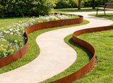 6-Pack Steel Landscape Edging , Weather-Resistant Pre-Rust Garden Border for Flower Beds & 44598534