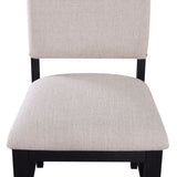Transitional Relaxed Vintage Style 2pc Warm Charcoal Black Finish Finish Nailhead Trim Side Chairs B011P145130