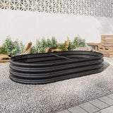 ZUN Raised Garden Bed Outdoor, Oval Large Metal Raised Planter Bed for for Plants, Vegetables, and 18109543