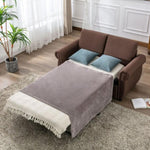 ZUN 57.5" Orisfur Pull Out Sofa Bed Loveseat Sleeper with Twin Size Memory Mattress for Living Room WF305474AAD