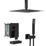 Shower System with Waterfall Tub Spout,12 Inch Ceiling Mount Square Shower System with Rough-in W124381875