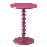 ZUN Purple Accent Table with Pedestal Base B062P209055