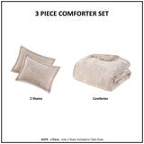 Full/Queen Crushed Velvet Sherpa Reversible Comforter Set B035129825
