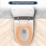 Heated Seat Smart Toilet, One Piece Toilet, Automatic Flush Tankless Toilet without Bidet, with Foot N753P213733G