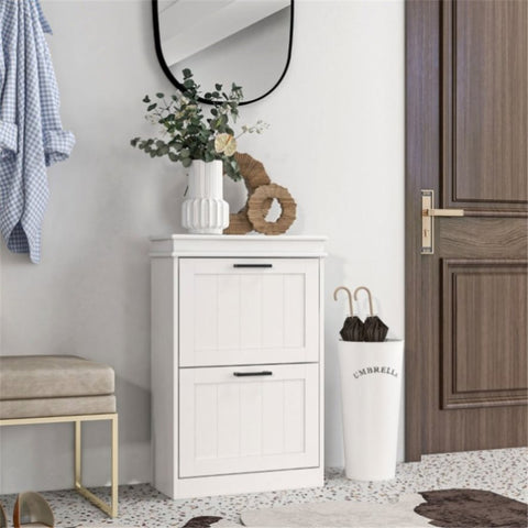 ZUN Shoe Storage Cabinet-White （Prohibited by WalMart） 83912031