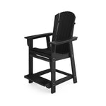 ZUN Black Adirondack Style Counter Chair – Stylish HDPE Poly Lumber for Dining, Patio, and Garden B195P198788