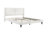 Queen Size Bed Frame with 55.5"High Back Upholstered Headboard,Boucle Fabric,12 Slat W1716P335676