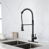 Kitchen Faucets Commercial Solid Brass Single Handle Single Lever Pull Down Sprayer SpringKitchen 44507686