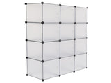 12-Cube Storage Shelf Cube Shelving Bookcase Bookshelf Organizing Closet Toy Organizer Cabinet White 74988135