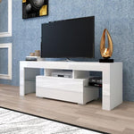 ZUN Entertainment TV Stand, Large TV Stand TV Base Stand with LED Light TV Cabinet. W33115869