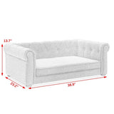 Elegant Rectangle Pet Bed for Medium and Large Dogs, Durable Elevated Dog Sofa Bed, Comfortable Dog W487P189543