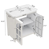 31" Farmhouse Bathroom Vanity Ceramic Sink, Faux Aged Finish, Vintage Rustic Bathroom Cabinet N817P299512W