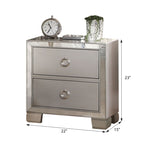 ZUN Platinum 2-Drawer Nightstand B062P209016