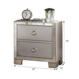 ZUN Platinum 2-Drawer Nightstand B062P209016