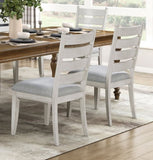 Farmhouse Dining Furniture Set of 2 Side Chairs Antique White Finish Wooden Durable Comfortable B011P347895