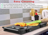 Dual Electric Hot Plate - 5-Second Quick Heating with 6.3&7.5in Glass Plates, 800W1000W Power, 76483994