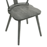 2 Pieces Set Dining Side Chair Rustic Modern Farmhouse Design Retro Design Easy to Assembly W2537P211109