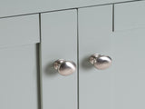 30" Blue Grey Bathroom Vanity with Ceramic Sink - Soft-Close Drawers, Solid Wood Frame, W2896P344074
