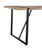 ZUN 55" Dining Table modern rustic Industrial Rectangular MDF Wood Colour For 4-6 Person, With 1.5" T2396P279762