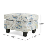 Springfield Upholstered Ottoman, Beige&Blue N757P233921F