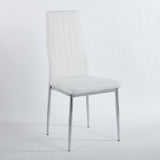 chair set of 4,CHROME COLOR LEG,WHITE SEAT W234P302682