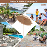 7.2 foot portable beach umbrella with adjustable tilt 05410174