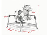 Spring Rocking Horse for Kids, Plush Ride on Horse with Neighing Sounds, Animal Ride on Toy for Ages 04422177