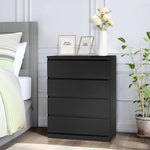 ZUN [FCH] Wood Simple 4-Drawer Dresser, Black 90130577