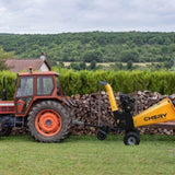 6'' Inch 420cc 15hp Pull Start Gas Powered 4-Wheels Wood Chipper Shredder Mulcher with Towbar/Stop W2089P218632