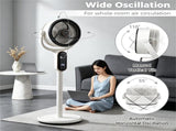 Adjustable Height Standing Fan with Remote Control, 8 Speed Quiet Floor Fan LED Touch Panel 12H 20042032
