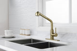 Utility Sink Faucets Single-Handle Pull-Out Laundry Faucet with Dual Spray Function in Stainless W928110189