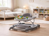 4-in-1 Baby Activity Center Walker, Foldable Baby Walker with Music & Toys Tray, 3 Adjustable 16082076