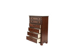 ZUN Dark Cherry 1pc Chest Of Drawers Storage Bedroom Furniture Traditional Style Chest B011P238669