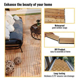 30 PCS Interlocking Deck Tiles Striped Pattern, 12" x 12" Square Yellow Acacia Hardwood Outdoor W2391P276697
