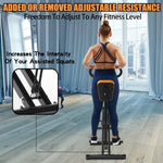 ZUN Squat Machine for Home, Assist Trainer for Workout Foldable with Resistance Bands, for Botty 68966373