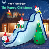 9 Feet Christmas Decoration Inflatable Polar Bear Slide Scene Decoration 27211841