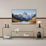 ZUN Clear Glass TV Table, Tempered Clear Glass TV Stand for Living Room W1718P242508