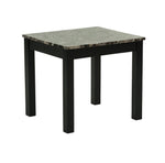 ZUN Contemporary Black Faux Marble Top 1x Coffee Table and 2x End Tables 3pc Coffee Table Set Living B011P237499