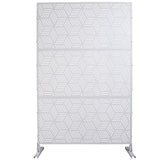 Outdoor & Indoor Privacy Metal Privacy 76" H48" W, Freestanding Decorative Privacy W465P193269